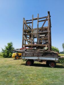 Mühlenfachwerk ohne Verkleidung